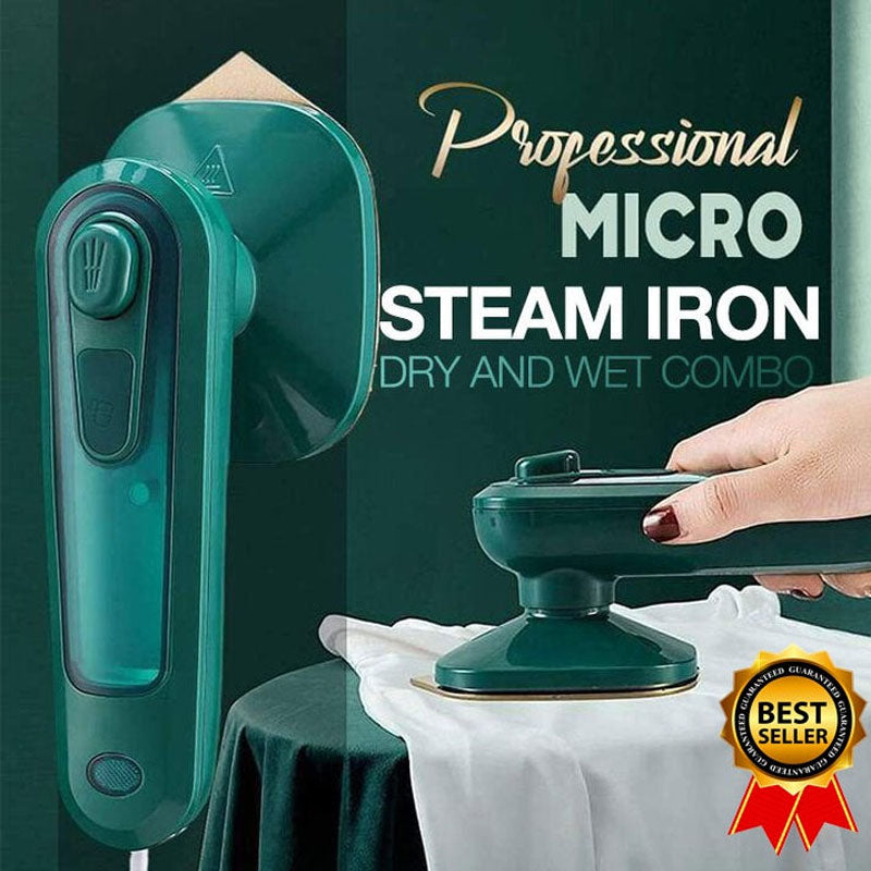 Mini Portable Iron Steam Iron, 2-in-1 Handheld Steam Generator with Constant Temperature, Dry