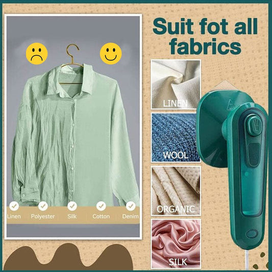 Mini Portable Iron Steam Iron, 2-in-1 Handheld Steam Generator with Constant Temperature, Dry